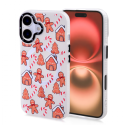  Magnetic TPU Case with Cute Merry Christmas Pattern for iPhone 16