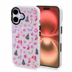  Magnetic TPU Case with Cute Merry Christmas Pattern for iPhone 16