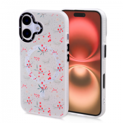  Magnetic TPU Case with Cute Merry Christmas Pattern for iPhone 16