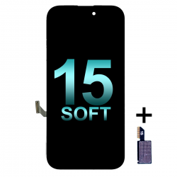  Soft OLED Screen Digitizer Assembly With Portable IC for iPhone 15 (Aftermarket Plus)