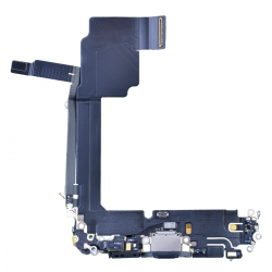  Charging Port with Flex Cable for iPhone 15 Pro Max (High Quality) - Black Titanium