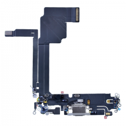  Charging Port with Flex Cable for iPhone 15 Pro Max (High Quality) - Natural Titanium