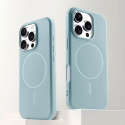  iPhone 16 Pro Max TPU Magnetic Imitation Original Bright Case - Blue