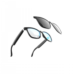  Smart Sunglasses for Men & Women, Bluetooth Glasses with Magnetic UV400 Polarized Lenses Anti-Blue Light, Bluetooth 5.4, Built-in Microphone,Speaker (with Black Lens)
