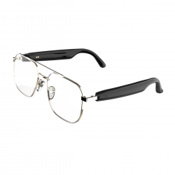  Smart Glasses with Bluetooth Microphone Speaker for Men&Women, Anti-Blue Light Protection and Voice Control -Glod