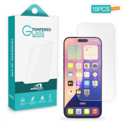 [15 Pack] Tempered Glass Screen Protector for iPhone 16 Pro
