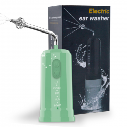  Earwax Removal, 2-In-1 Electric Ear Cleaning Kit, Four Pressure Modes, With Basin And Nasal Nozzle, Ear Canal Irrigation For Adults And Childre - Green