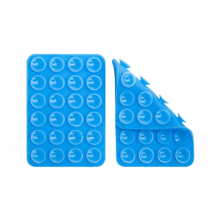  Silicone Suction Cups Phone Holder Mount for iPhone/Android - Blue