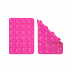   Silicone Suction Cups Phone Holder Mount for iPhone/Android - Pink