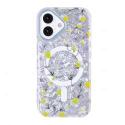iphone 16 magsafe floral case white
