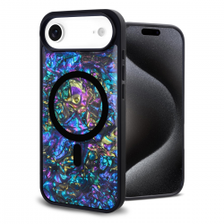  For iPhone 17 Air MagSafe Seashell Case – Glitter Pearlescent Abalone Shell