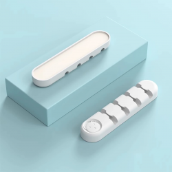  Desk Cable Organizer, Cord Clips USB Cable Holder - Lvory White
