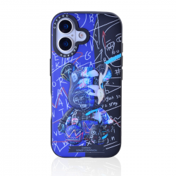  iPhone 16 Bear Phone Case – Geometric TPU+PC Protective Cover