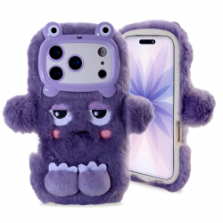  iPhone 17 Pro Monster Phone Case – Plush Protective Cover Purple