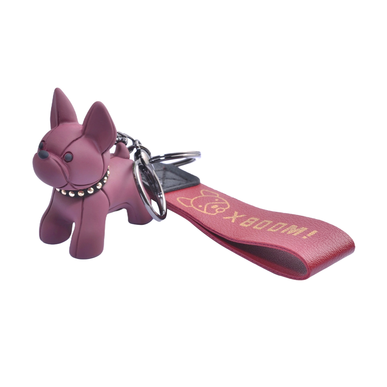 French Bulldog Phone Charm Red Pendant Accessory for Phone Keychain Bag