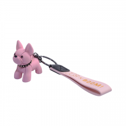  Cute French Bulldog Phone Pendant – Pink Dog Charm Accessory
