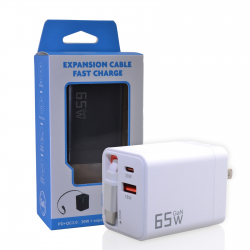 Wall Charger with Retractable Cable and Intelligent Power Distribution