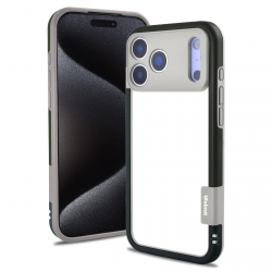 iPhone 17 Pro Max Bicolor Frame TPU+PC Case Dual Black