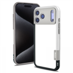  iPhone 17 Pro Max Bicolor Frame TPU+PC Case Black/White