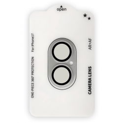 iPhone 17 Camera Lens Protector White, AR Tempered Glass, Matte Metal Frame