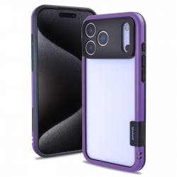  iPhone 17 Pro Max Premium Color Frame TPU+PC Case Purple