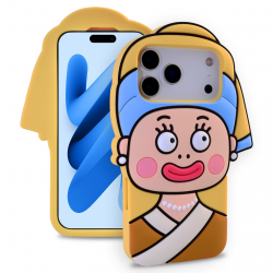  iPhone 17 Pro Max 3D Art Case – Sausage Girl with a Pearl Earring