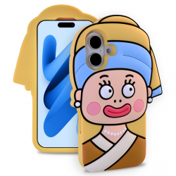  iPhone 17 3D Art Case – Sausage Girl with a Pearl Earring