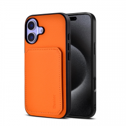  iPhone  17 PU A08 Calf-Pattern Back Case Orange