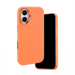  iPhone 17 Magnetic Leather Case – Orange