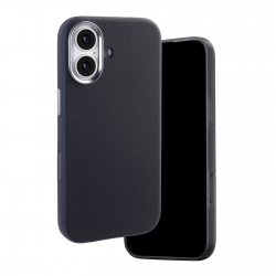  iPhone 17 Magnetic Leather Case - Black