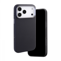iPhone 17 Pro Max Magnetic Leather Case Black, MagSafe Compatible