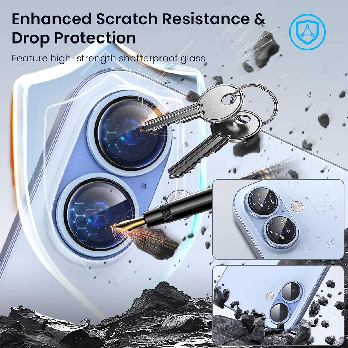 Mist Blue anti-scratch lens protector