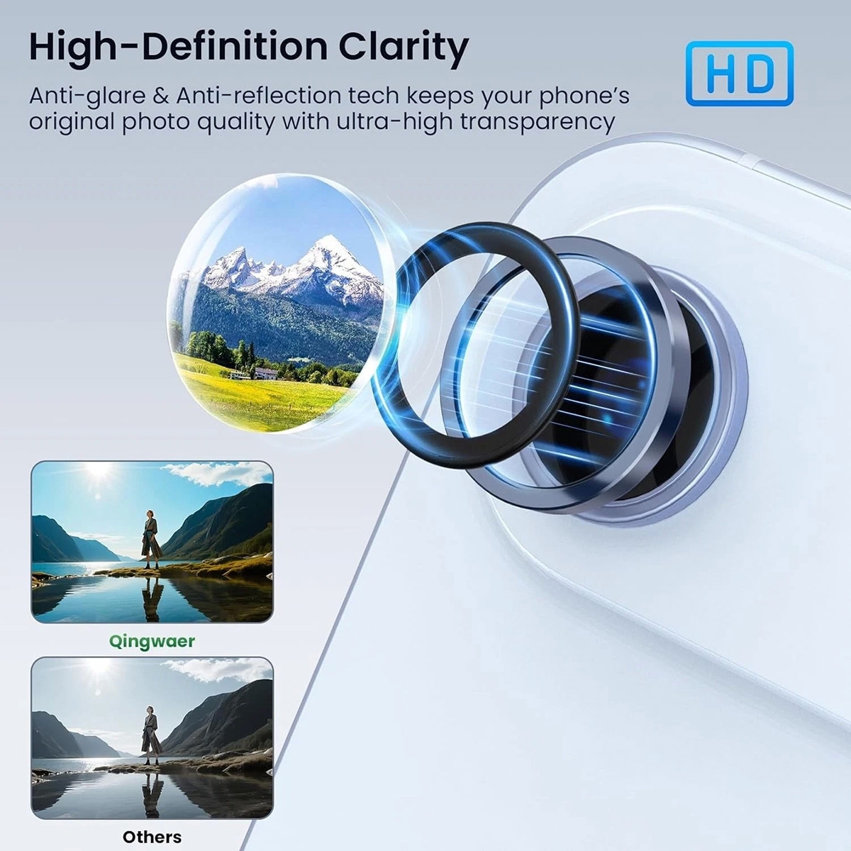 Sky Blue iphone air camera glass cover