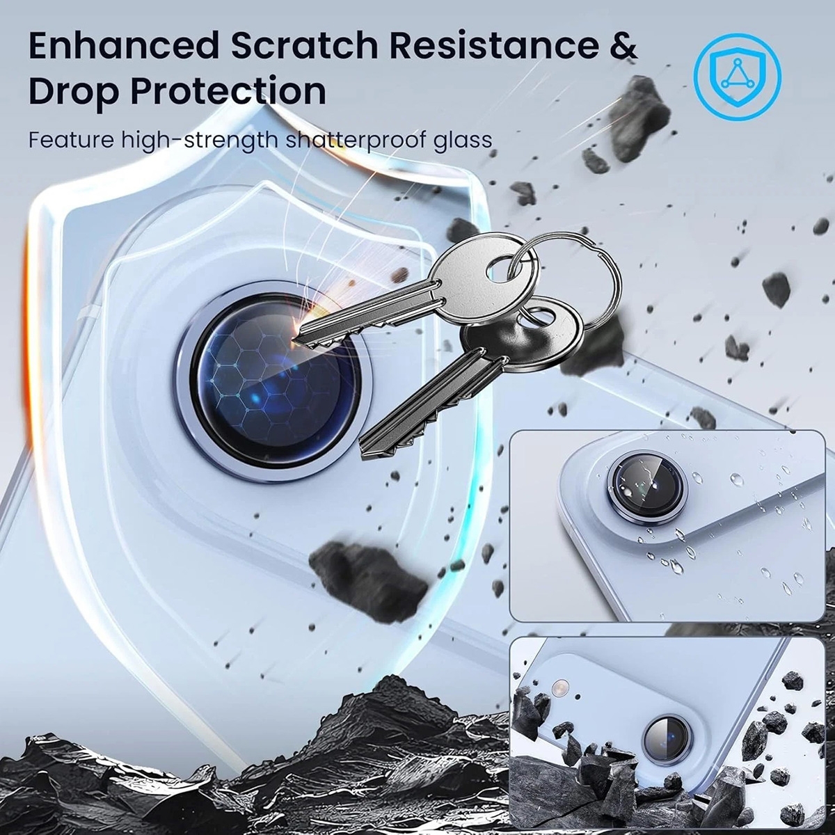 Sky Blue iphone air camera protector glass