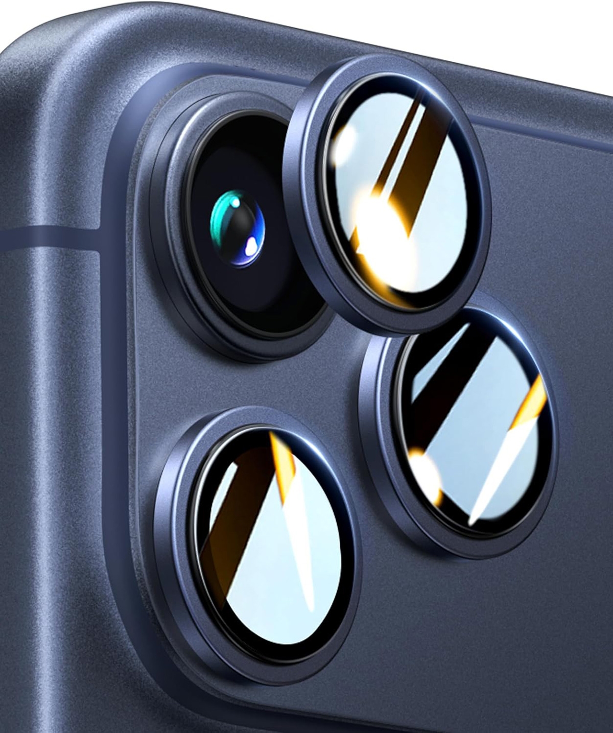 Deep Blue iphone 17 pro max lens ring protector
