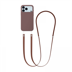 Quick Release Lanyard with Magnetic Head - Adjustable Crossbody Phone Strap Brown magnetic phone lanyard brown