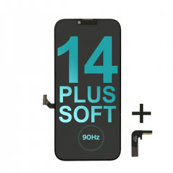  Premium Soft OLED Screen Digitizer Assembly Replacement with Portable IC for iPhone 14 Plus (120HZ)