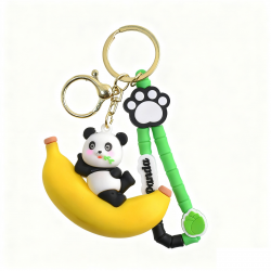 Panda with Banana Phone Charm, Yellow panda phone charm yellow