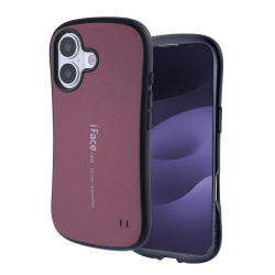  Protective Matte Case for iPhone 17 Cushioned Curved Edge Design - Deep Red