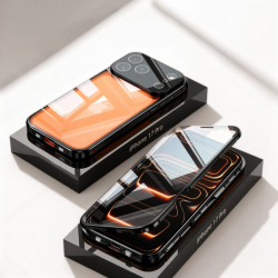 iPhone17 Pro Max Aluminum Alloy Phone Case - Privacy Screen Lens Protection Black iPhone 17 Pro Max Metal Privacy Screen Case Black