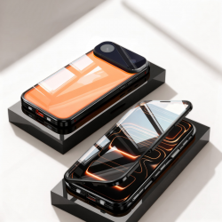  iPhone Air Aluminum Alloy Phone Case - Double-Sided HD Lens Protection, Black