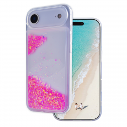 Pink Luminous iPhone Air Case - Glow Liquid with Flowing Glitter