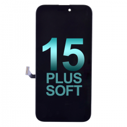  Premium Soft OLED Screen Digitizer Assembly Replacement with Portable IC for iPhone 15 Plus