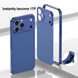 iPhone 16 Pro to 17 Pro Case - Bumper and Back Cover, Blue iPhone 16 Pro to 17 Pro conversion case