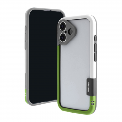  iPhone 16 Plus Bicolor Frame TPU+PC Case, White - Green