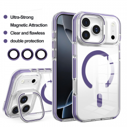  iPhone 17 Pro Magnetic Case with External Lens Cover, Purple