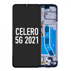  LCD Screen Digitizer Assembly Replacement with Frame for Boost Celero 5G 2021