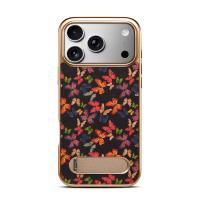  Butterfly Print Kickstand Case for iPhone 17, Butterfly Black