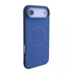  iPhone Air Leather-Wrapped Magnetic Case - Shockproof Hybrid Cover, Dark Blue