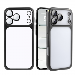  iPhone 17 Pro Electroplated PC Matte Hard Case, Black